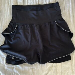 Lululemon Lined Fast And Free In Short Short size 8 black